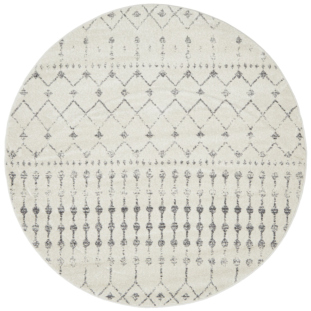 Adelaide Silver Round Rug